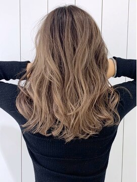 アイティー バイ アルバム 中野店(IT by ALBUM) バレイヤージュ_かきあげロングマロンベージュ_ba330422