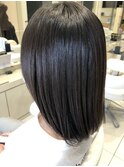 髪質改善ストレート×ダークグレージュ