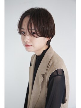 エヌ トーキョー(enu TOKYO) 大人のマッシュショート　ボルドーブラウン