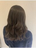 グレージュ ウェーブ巻き
