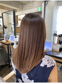 酸性ストレートパーマ+悟式髪質改善トリートメント