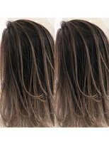 エヌプラス(N+)&nbsp;くびれヘアアプリコットオレンジ夏ハイライトカラー