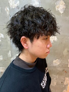 アカ(ACA) メンズマッシュパーマ波巻きツイストスパイラルパーマ札幌大通