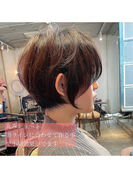 髪質改善と縮毛矯正の専門店 サンティエ(scintiller) 大人綺麗な小顔襟足スッキリショートボブ　30代40代50代