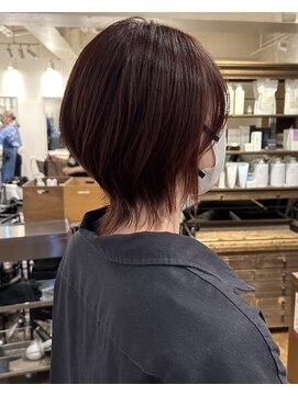 トリート 南行徳本店(TREAT) ショートウルフ×ワインレッド♪/南行徳