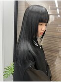 姫カットレイヤー大人可愛い20代30代ぱっつん前髪