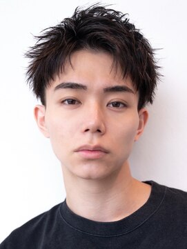 メゾンアルブル 向ヶ丘遊園 登戸(maison ARBLE) メンズ束感ベリーショートブルーブラックスパイキーショート