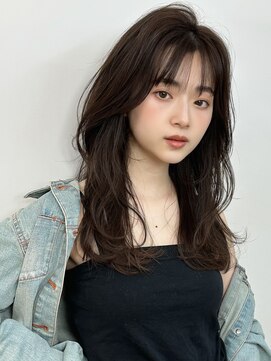オムニス 表参道(Omnis) 暗髪美髪レイヤーカット顔周りレイヤーくびれミディアムレイヤー