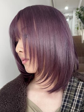 サンク 原宿 表参道(cinq) ヘーゼルベージュピンクベージュハッシュカットレイヤーボブ韓国