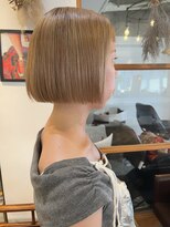 ホーミートウキョウ(HOMIE TOKYO)&nbsp;似合わせカット/小顔/ミルクティーカラー/ボブ/大人ガーリー