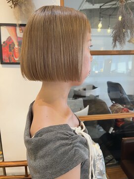 ホーミートウキョウ(HOMIE TOKYO) 似合わせカット/小顔/ミルクティーカラー/ボブ/大人ガーリー