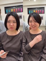 メモリーズ 銀座(Memories)&nbsp;ショートボブ白髪ぼかし似合わせショート30代40代50代絶壁解消
