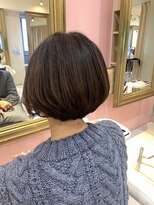 ヌーム 塚本店(NOOM) 70代　ツヤのあるボブ  髪質改善　酸熱トリートメント 3回目