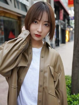 ヌイ 横浜(nui) ショートボブ_クールショートシースルーバング