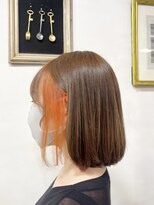 ランプ ヘアー(lamp hair)&nbsp;ボブ×インナーオレンジ/lamp 清水