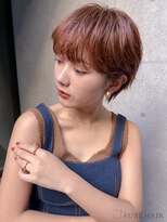 オーブ ヘアー フォール 山形東原町店(AUBE HAIR fall) 20代・30代_メロウベージュ/丸みショート