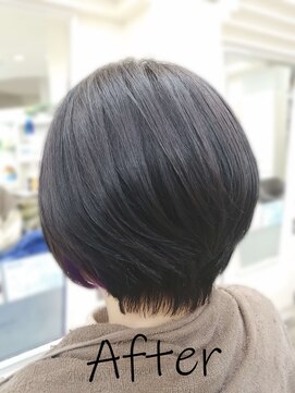 フレンド美容室 本店 《お直し》 ショート失敗をリペアカットで美しい前下がりに