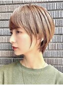 30代40代大人女性/前髪ありショートボブ/ショートヘア/髪質改善