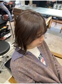 レイヤーボブ 外ハネボブ くびれミディアム