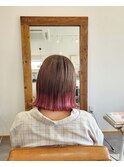 裾カラーピンク