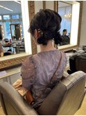 二つお団子ヘアセット