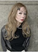 ミルクティーベージュダブルカラーインナーカラーハイライト