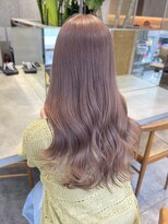 サンク 原宿 表参道(cinq) ピンクベージュピンクミルクティーブリーチありダブルカラー