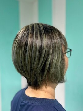 マティーナ ヘアー 池袋(Matina hair) 【ショートボブ×バレイヤージュ×グレージュ】20代30代40代50代