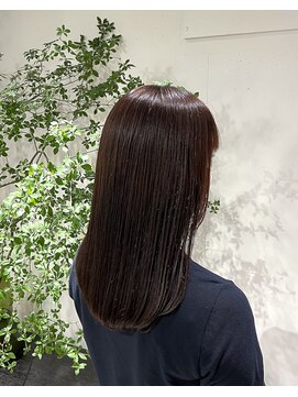 サルファ ヘアデザイン 名古屋 丸の内(S.ALPHA HAIR DESIGN) 小顔ストレートロングストレートパーマオリーブベージュ韓国ボブ