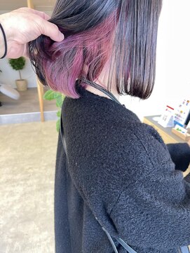 モンテヘアー(monte hair) インナーカラー×ピンクバイオレット