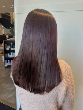 ビーワールド(B WORLD) 潤うピンクブラウン/艶々ストレートヘア