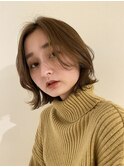 ボブ×ブラウンベージュ