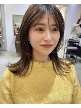 ガーデン 銀座(GARDEN) グレージュ ミニウルフ デジタルパーマ チェリーブラウン