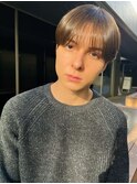 シースルーバングシースルーマッシュ韓国マッシュダウンパーマ