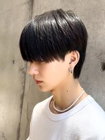 黒髪マッシュナチュラルマッシュメンズヘア韓国ツーブロック