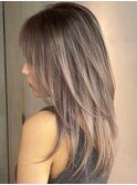 韓国ヘアーハッシュカットレイヤーカットハイライトカラー