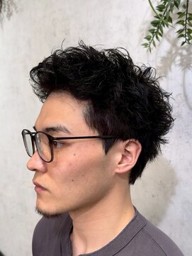 アポロ 横浜駅店(apollo) men's/スペインカール/スパイキーショート/ブルーブラック