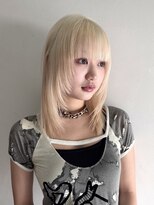 サンク 原宿 表参道(cinq) ハイトーンダブルカラーミルクティーベージュホワイトベージュ★