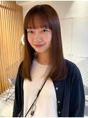 orange brown × wide bang