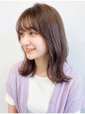 春夏の大人艶髪◎髪質改善ミディアムパープルグレージュ