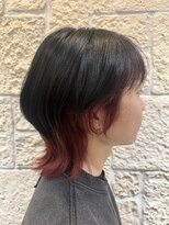 ラピッシュ 新松戸店(Lapish) ワインレッドインナー×ウルフショート