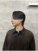 センターパートメンズウルフニュアンスパーマ/四条大宮/烏丸