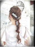 編み込みロング