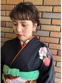 和装のゆるふわルーズアップ