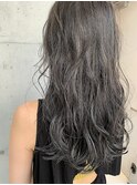 Lien☆ローライト×イルミナグレージュ×外ハネルーズウェーブ