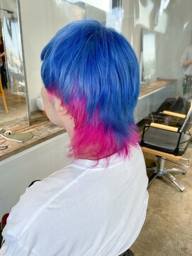 ニュート(Neut ) ハイトーンブルー/インナーカラーピンク/メンズハイトーンカラー