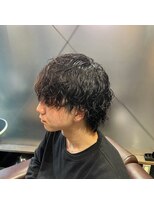 メンズジョイ(Men's joy)&nbsp;マッシュウルフ×波巻きスパイラルパーマ（米子/境港/安来）