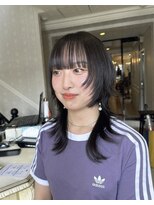 ヘアスタジオ アルス 御池店(hair Studio A.R.S)&nbsp;くびれロングウルフカットレイヤーカット黒髪10代20代30代