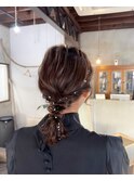 編みおろしヘアアレンジ