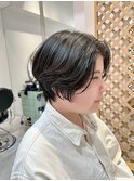 大人ショートボブくびれショートボブハンサムショート前髪なし